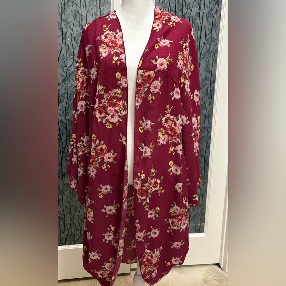 Floral Burgundy Women's Wrap